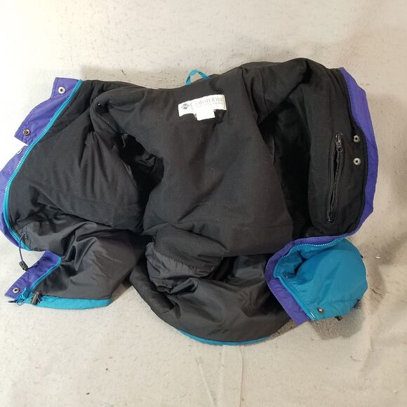 Columbia Ski Jacket Womens Large Parka Coat Blue Color Block Nylon Winter - Picture 12 of 15